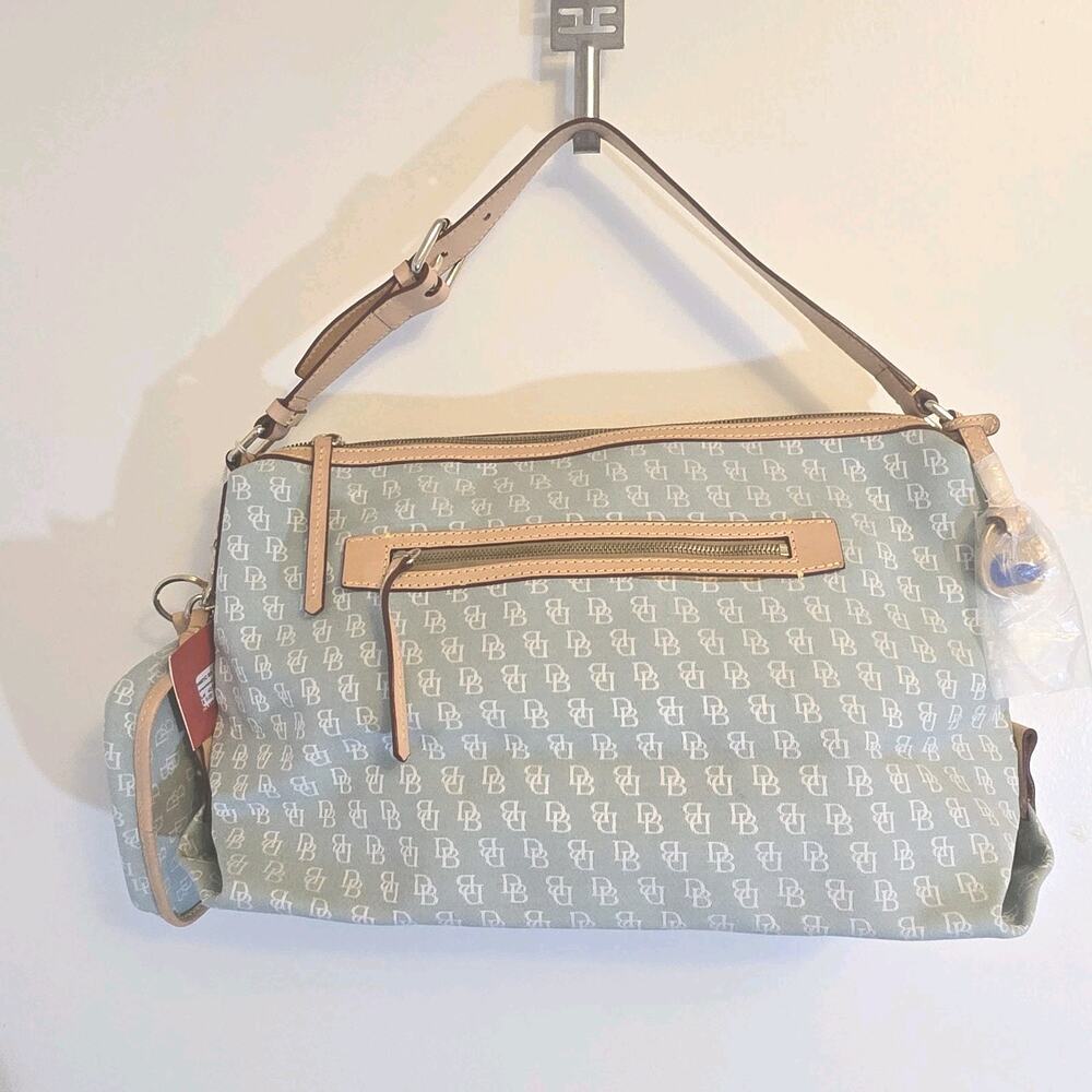 Vintage Y2K Dooney & Bourke H461C Monogram Large Shoulder Bag Spearmint NWT